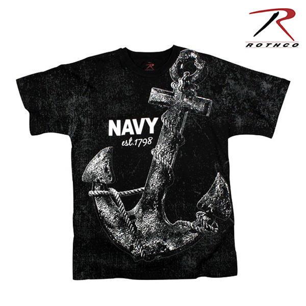 로스코 빈티지 블랙 미해군 네이비 티셔츠 (블랙)