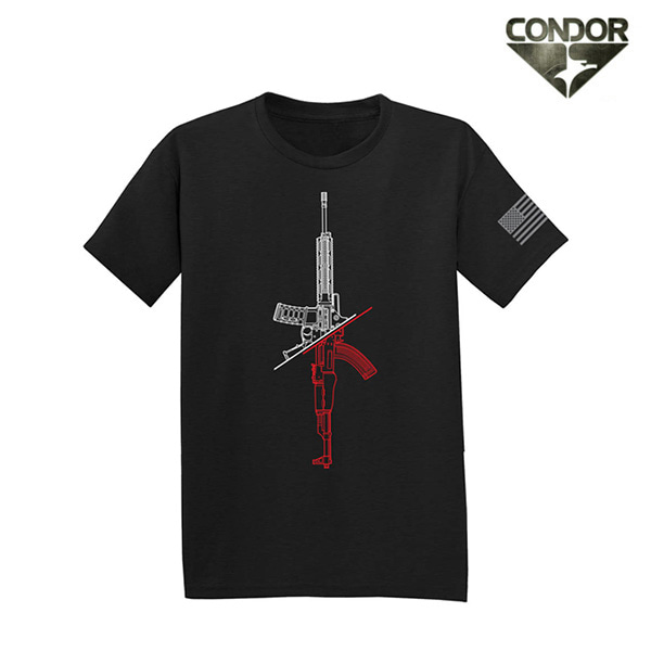 콘도르 원업 원다운 그래픽 티셔츠 (블랙)